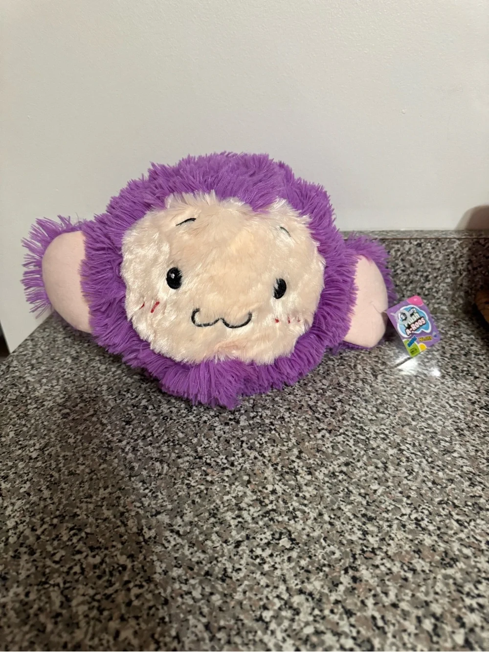 Plush Purple Monkey Plush A-Roo Inflatable Bounce Ball Plushie